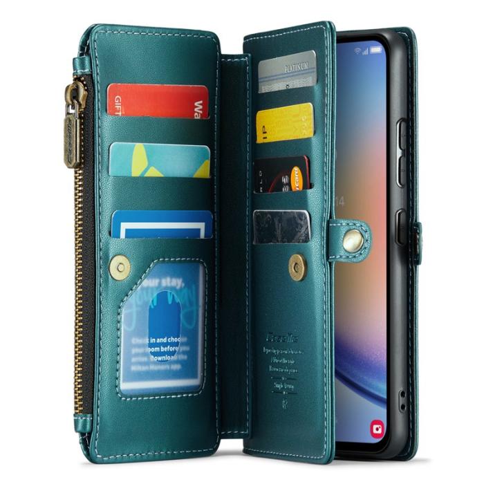 Caseme - CASEME Plånboksfodral Konstläder för Samsung Galaxy A34 5G - Grön
