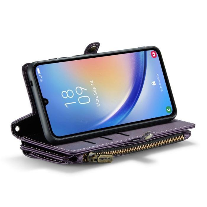 Caseme - CASEME Plånboksfodral Konstläder för Samsung Galaxy A34 5G - Lila