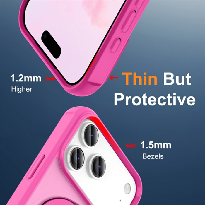 A-One Brand - iPhone 17 Pro Max Mobilskal MagSafe TPU+PC Kickstand - Rosé