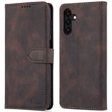 AZNS - AZNS Samsung Galaxy A13 5G Pl&aring;nboksfodral Konstl&auml;der - Brun