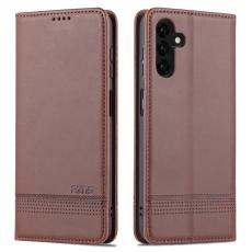 AZNS - AZNS Samsung Galaxy A13 5G Pl&aring;nboksfodral Konstl&auml;der - Brun