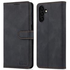 AZNS - AZNS Samsung Galaxy A13 5G Pl&aring;nboksfodral Konstl&auml;der - Svart