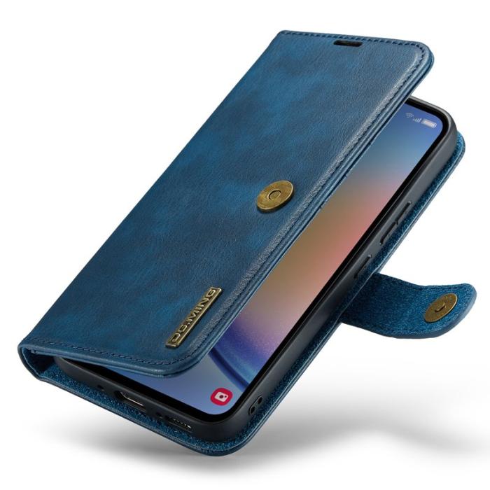 DG.MING - DG.MING Galaxy A34 5G Äkta Läder Plånboksfodral Detachable Magnet Blå