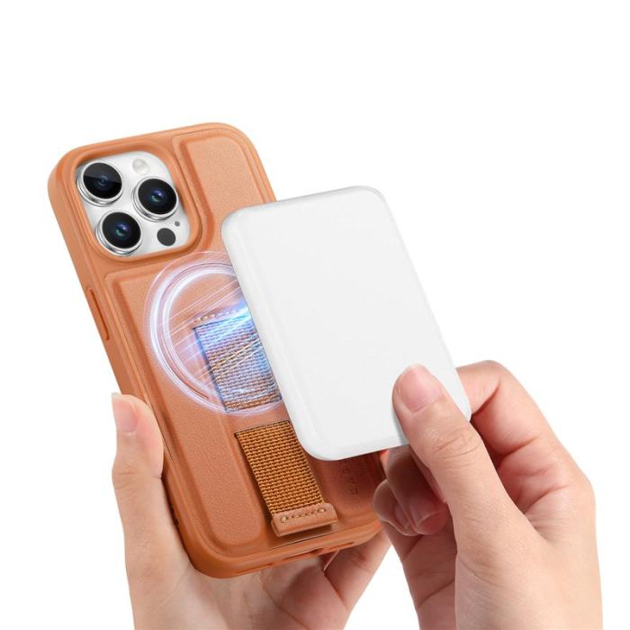 CASENEO - CASENEO iPhone 15 Pro Fodral KonstLäder - Chockskydd - Brun