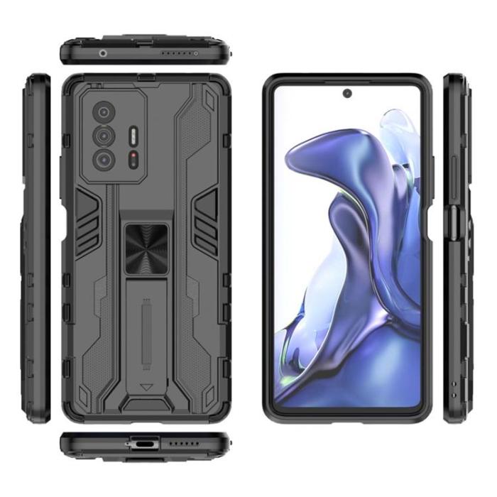 A-One Brand - Hybrid Kick Stand Skal Xiaomi 11T / 11T Pro - Svart