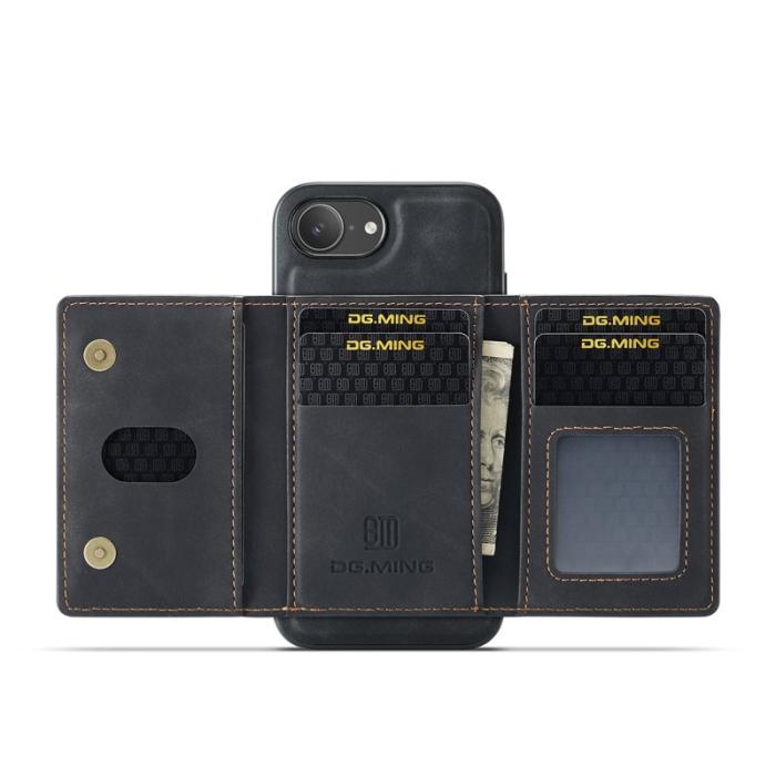 DG.MING - DG.MING M2 Series Mobilskal till iPhone 16e PU + PC + TPU - Svart