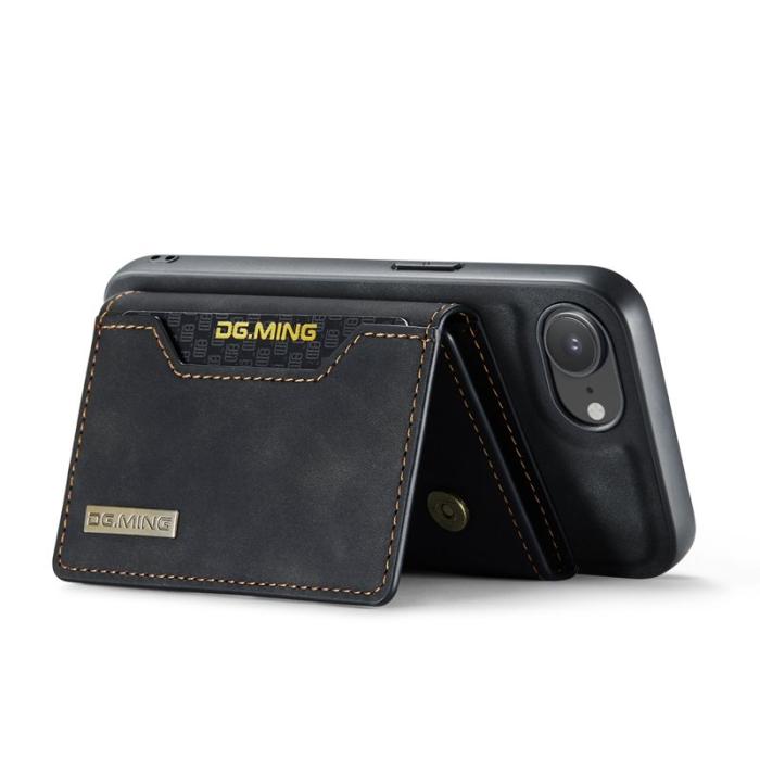 DG.MING - DG.MING M2 Series Mobilskal till iPhone 16e PU + PC + TPU - Svart