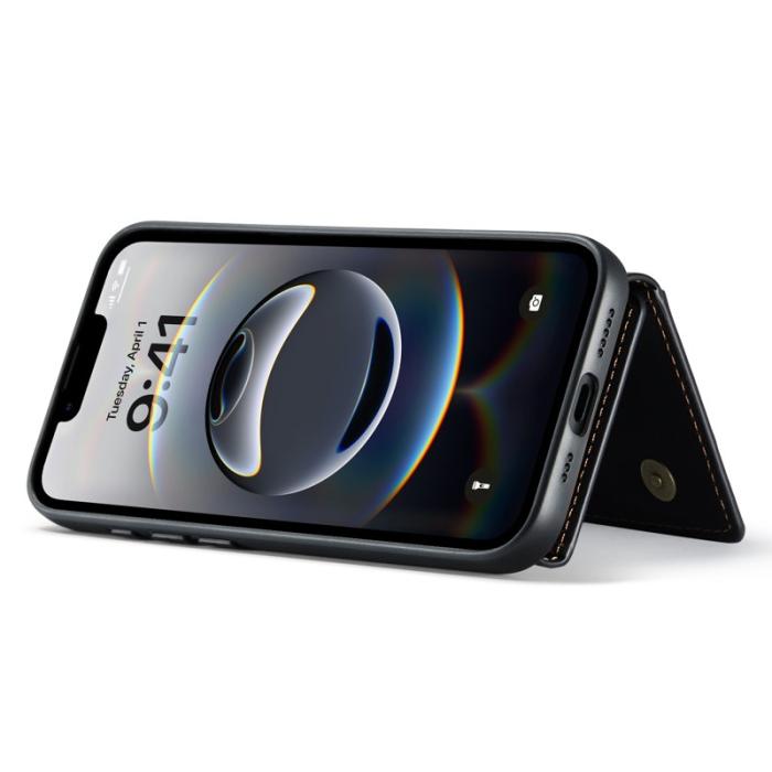 DG.MING - DG.MING M2 Series Mobilskal till iPhone 16e PU + PC + TPU - Svart