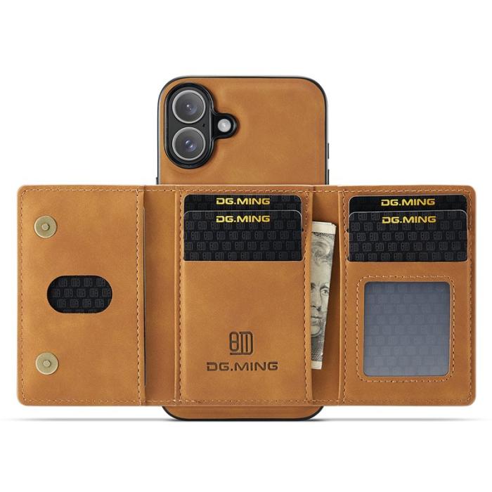DG.MING - DG.MING M2 Series Mobilskal till iPhone 17 PU + PC + TPU - Brun
