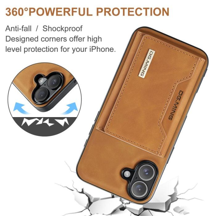 DG.MING - DG.MING M2 Series Mobilskal till iPhone 17 PU + PC + TPU - Brun