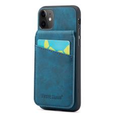 FIERRE SHANN - FIERRE SHANN iPhone 11 Kickstand Fodral KonstL&auml;der - Bl&aring;