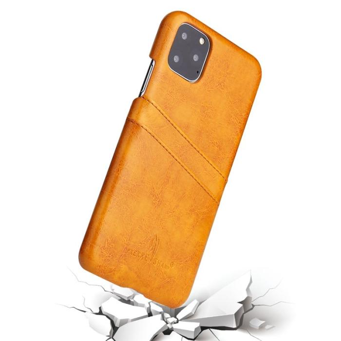 FIERRE SHANN - FIERRE SHANN iPhone 11 Fodral KonstLäder - Gul