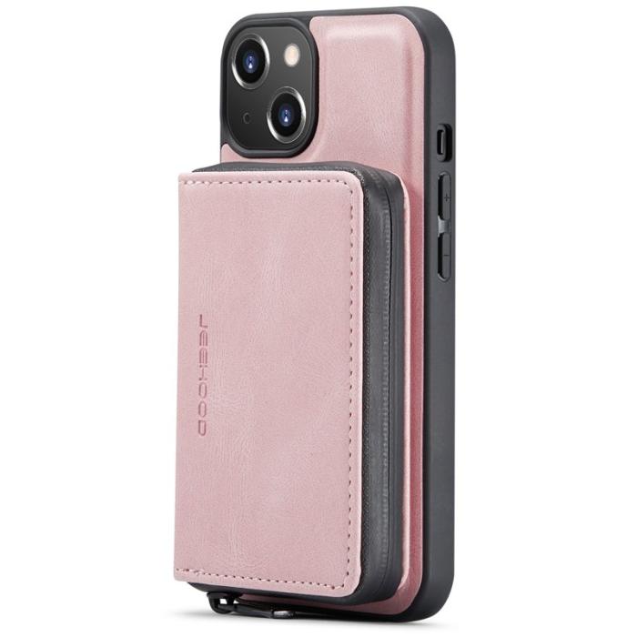 JEEHOOD - JEEHOOD Mobilskal till iPhone 14 Plus Shockproof KonstLäder Rosa