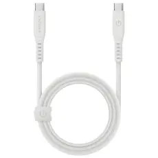 ENERGEA - Energea USB-C till USB-C Kabel 240W 5A 1.5m Snabbladdning - Vit