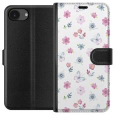 iSecrets - Plånboksfodral till Apple iPhone 16e med Blommor och fjärillar