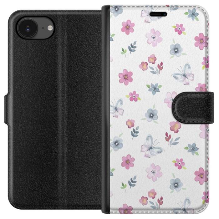 iSecrets - Plånboksfodral till Apple iPhone 16e med Blommor och fjärillar