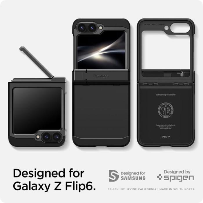 UTGATT - Spigen Galaxy Z Flip 6 Mobilskal Tough Armor Pro - Svart