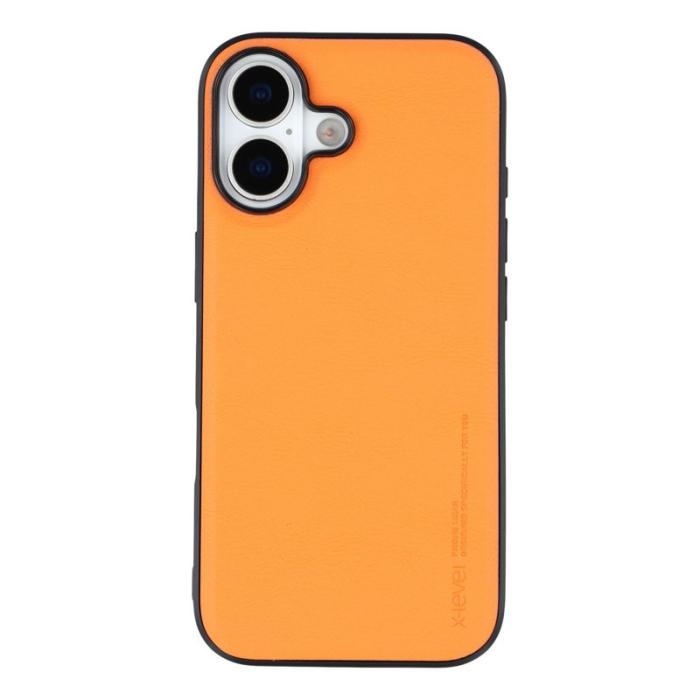 X-Level - X-LEVEL Bojue-3 Mobilskal till iPhone 17 Läderbelagd PC+TPU Orange
