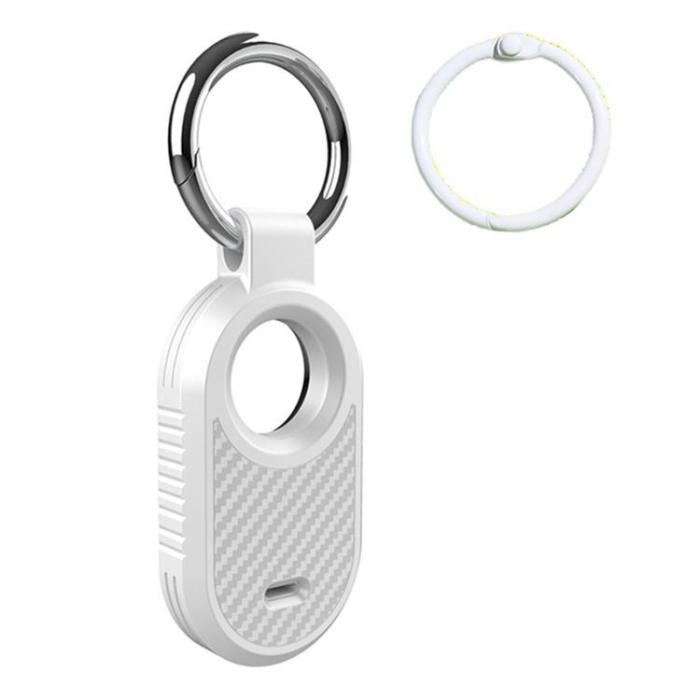 A-One Brand - Samsung Galaxy Smart Tag 2 Skal Carbon Fiber - Vit