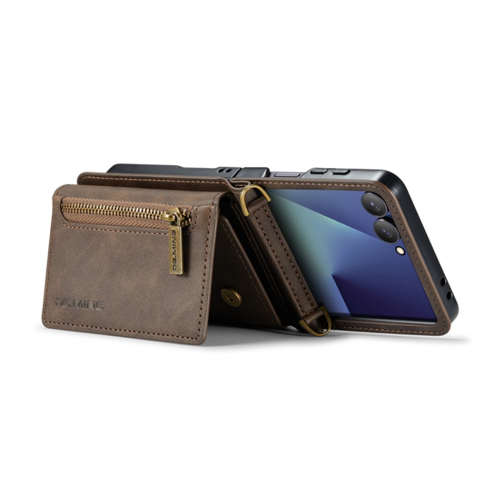 DG.MING - DG.MING Galaxy Z Flip 7 Mobilskal RFID Blocking M5 - Kaffe