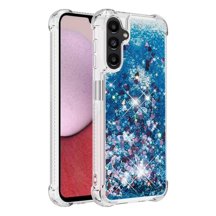 A-One Brand - Galaxy A14 5G/4G Mobilskal YB Quicksand Glitter TPU - Blå
