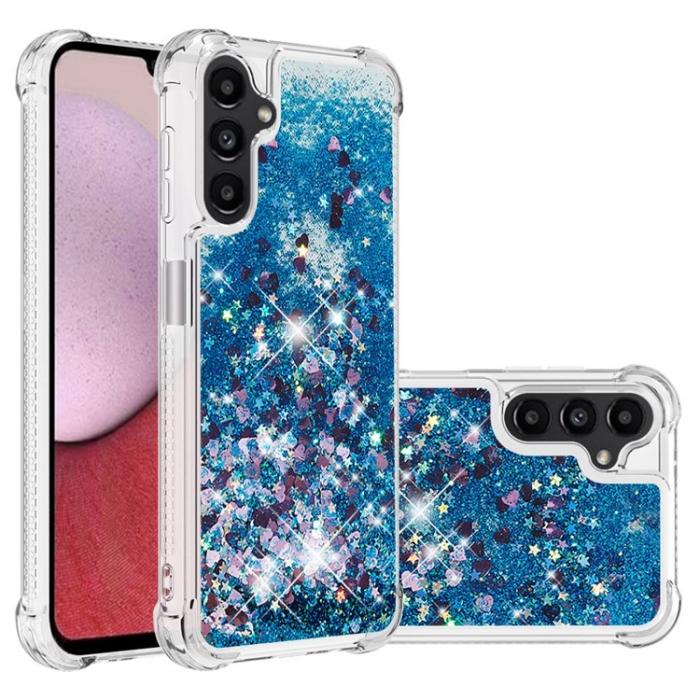 A-One Brand - Galaxy A14 5G/4G Mobilskal YB Quicksand Glitter TPU - Blå