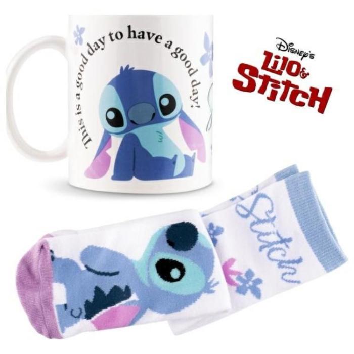 A-One Brand - Coriex Stitch Present Set - Mugg med Strumpor - Vit