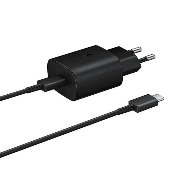Samsung - Samsung Snabbladdare USB-C 25W Kabel USB-C/USB-C - Svart