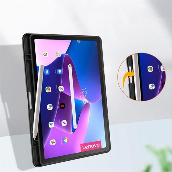 UTGATT1 - Lenovo Tab M10 Plus 10.6 3rd Gen Fodral Hybrid - Svart