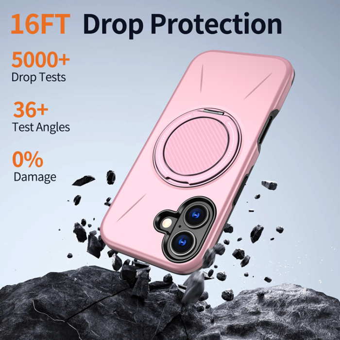 A-One Brand - iPhone 16 Plus Mobilskal MagSafe Rotating Kickstand TPU + PC