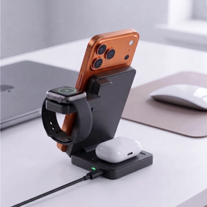 Tech-Protect - Tech-Protect Qi2.2 MagSafe Trådlös Laddare För iPhone/Apple Watch/AirPods