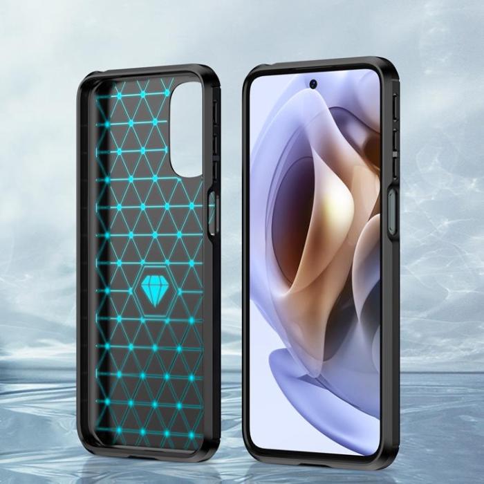 UTGATT5 - Motorola Moto G41/G13 Skal Carbon Flexible - Svart