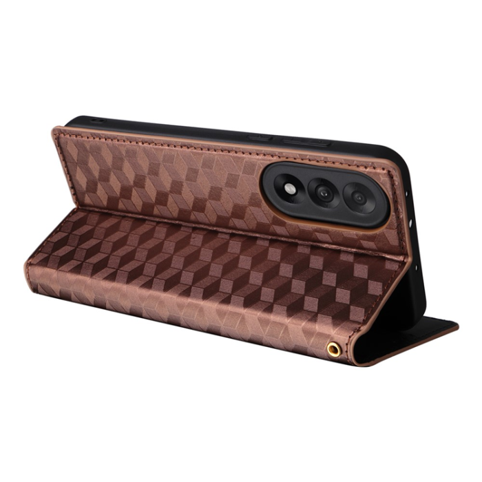 A-One Brand - OnePlus Nord 5 Plånboksfodral Rhombus Imprint - Brun
