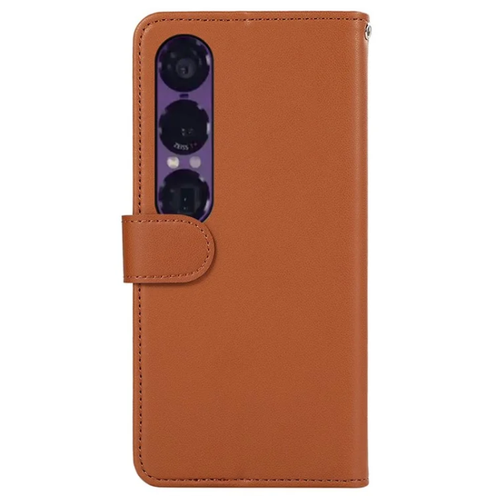 A-One Brand - Sony Xperia 1 VII Plånboksfodral RFID Läder - Brun