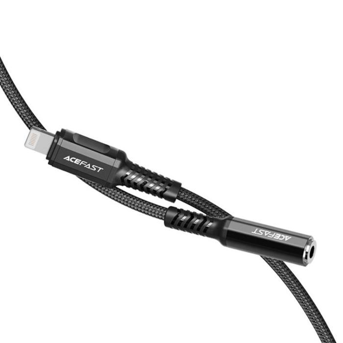 Acefast - Acefast MFI Lightning Ljud Kabel 3.5 mm Minijack 18 cm - Svart