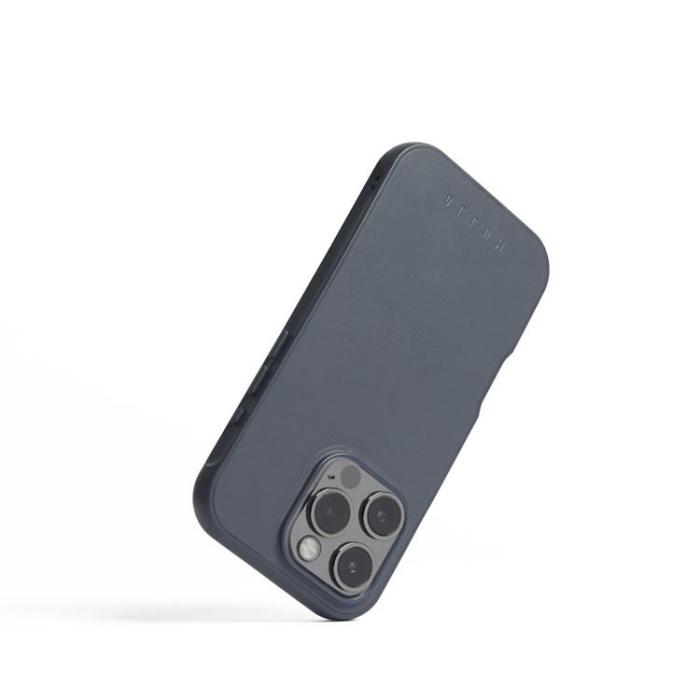 Mujjo - Mujjo iPhone 16 Pro Mobilskal MagSafe Shield - Stålblå