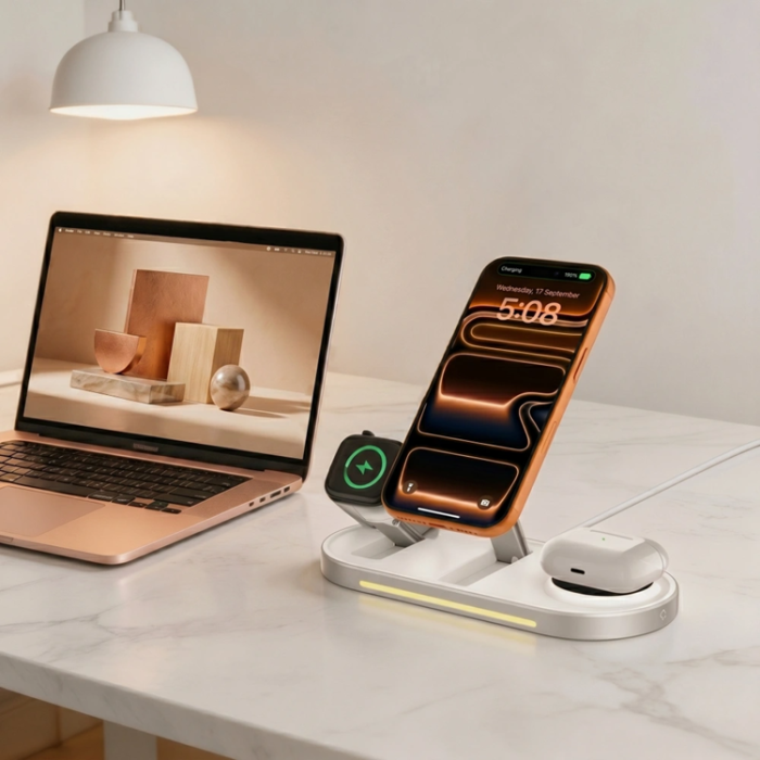 Tech-Protect - Tech-Protect Qi2.2 MagSafe Trådlös Laddare För iPhone/Apple Watch/AirPods