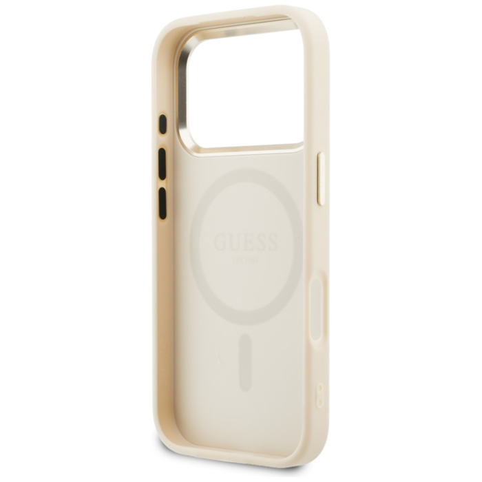 Guess - Guess Mobilskal För iPhone 17 Pro Max MagSafe Perforated 4G - Beige