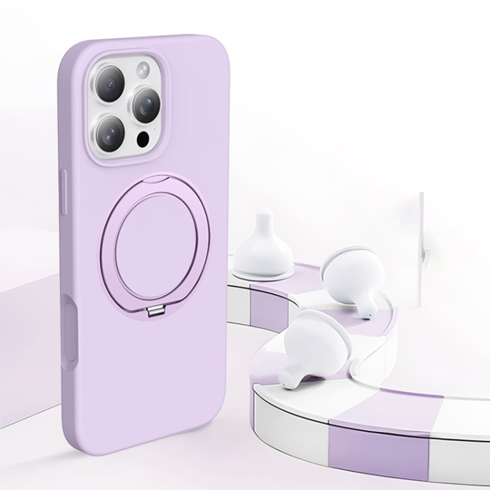 A-One Brand - iPhone 15 Pro Max Mobilskal MagSafe Silikon Roterande
