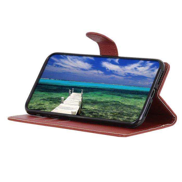 OEM - Samsung Galaxy S26 Ultra Fodral PU Läder Litchi Textur - Brun