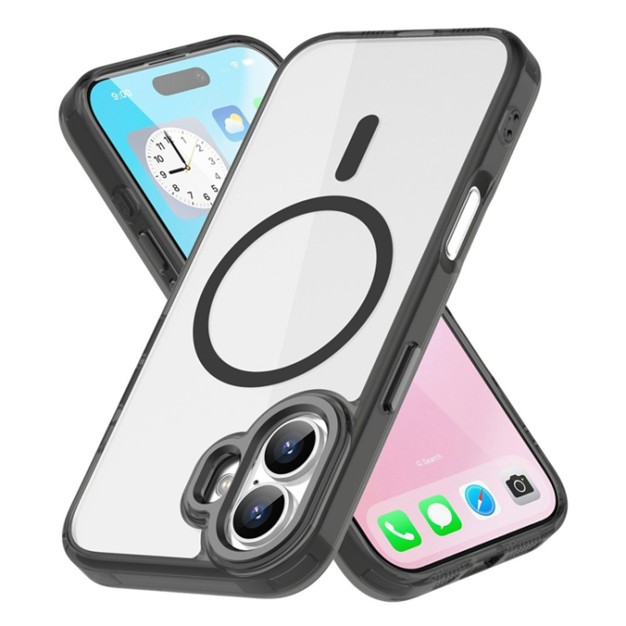 A-One Brand - iPhone 17 Mobilskal MagSafe TPU+PC Transparent - Svart