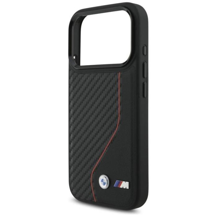 BMW - BMW iPhone 17 Pro Mobilskal MagSafe M Carbon Line & Logo - Röd