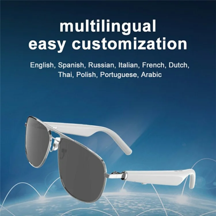 OEM - Polariserade Smarta Glasögon Bluetooth G01-01 - Vit