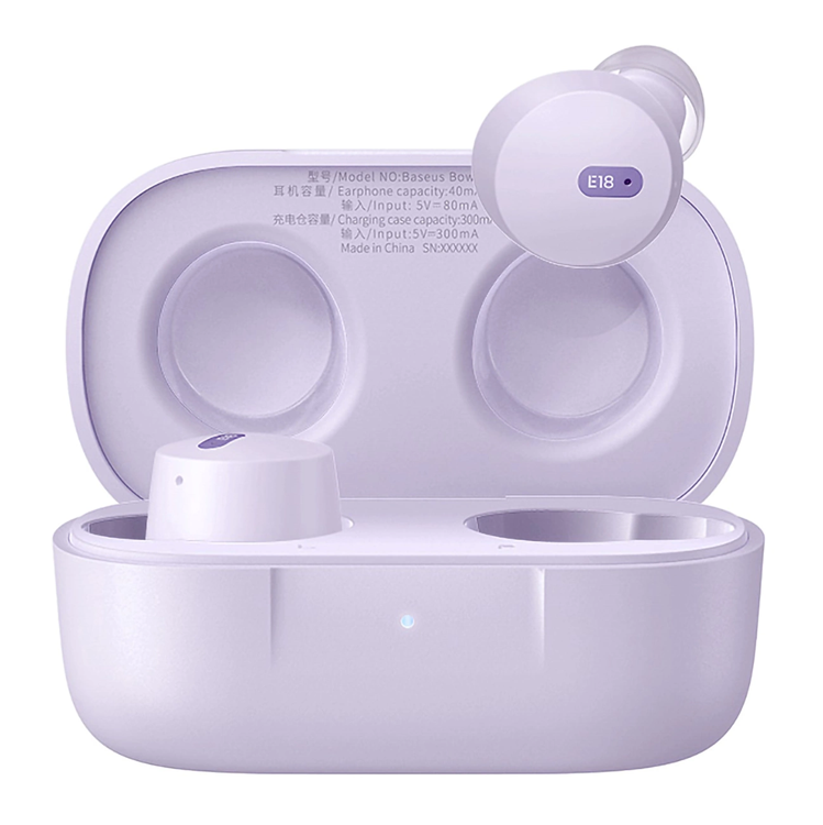 Baseus Bowie E18 TWS Trådlösa Hörlurar ENC IPX4 - Lila | 505771 | AlltMobil