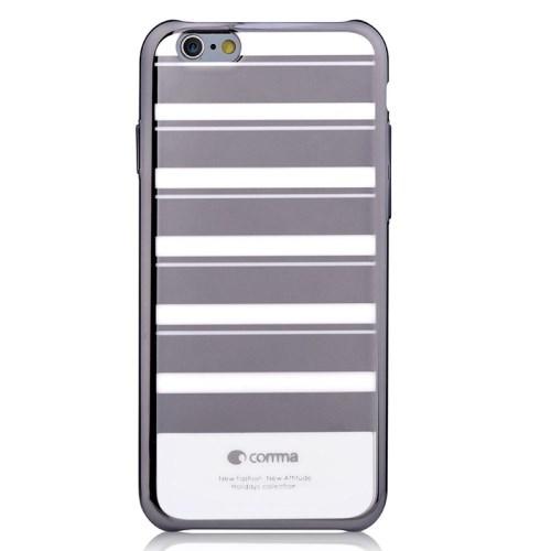 COMMA Baksideskal till iPhone 6- Randig - Silver | 2353 | AlltMobil