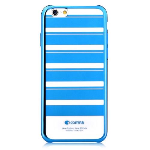 COMMA Baksideskal till iPhone 6- Randig - Blå | 2353 | AlltMobil