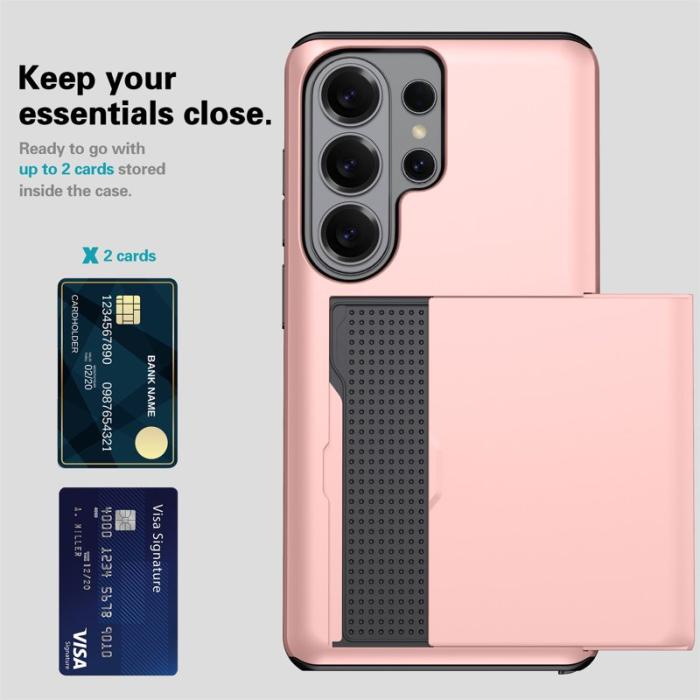 OEM - Mobilskal till Samsung Galaxy S26 Ultra Plast Med Kortfack - Grön
