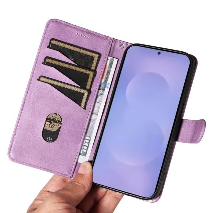 OEM - T-Shape Samsung Galaxy S26 Plus Plånboksfodral Konstläder Ställ - Lila