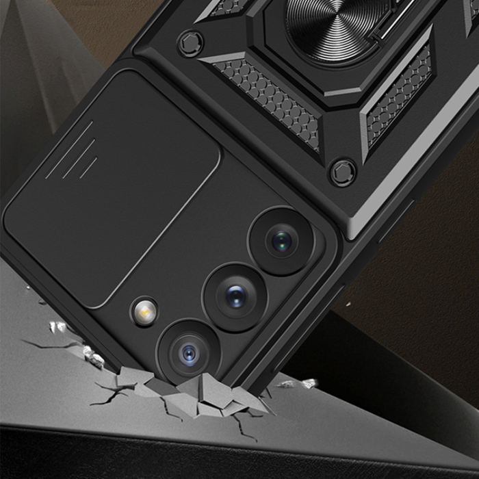 OEM - Galaxy S23 Plus Mobilskal Hybrid Armor Camshield - Röd