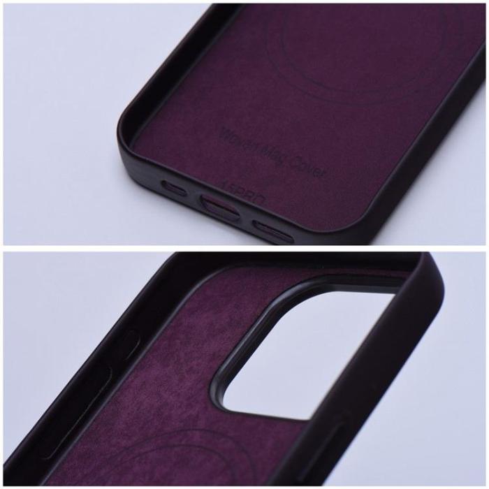 OEM - iPhone 12 Pro Max Mobilskal Magsafe Woven - Vinröd